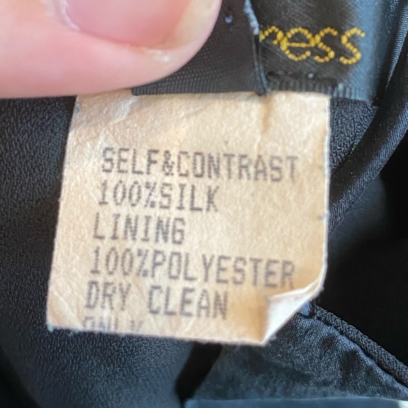 Single Dress Abstract Print Fun Strappy Dress in Green & Black 100% Silk Small - Picture 12 of 13